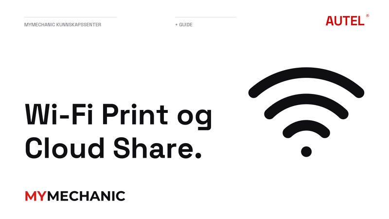 Wi-Fi Print og Cloud Share.