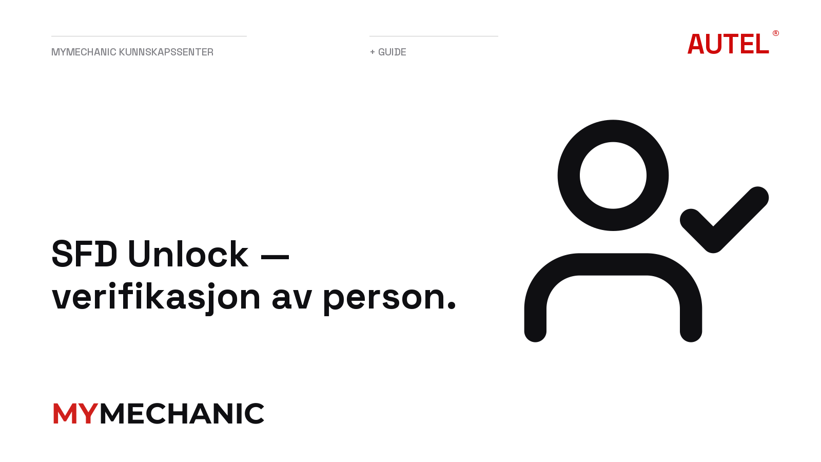 SFD Unlock — verifikasjon av person.