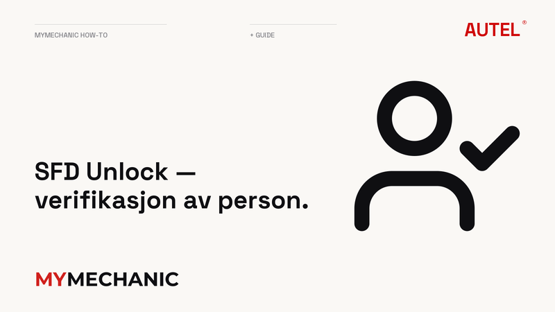 SFD Unlock — verifikasjon av person.