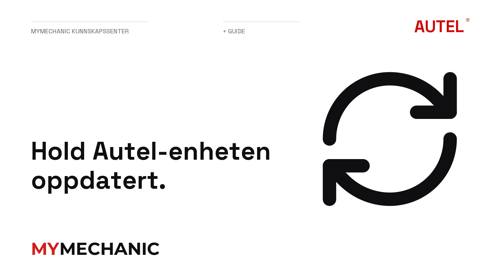 Hold Autel-enheten oppdatert.