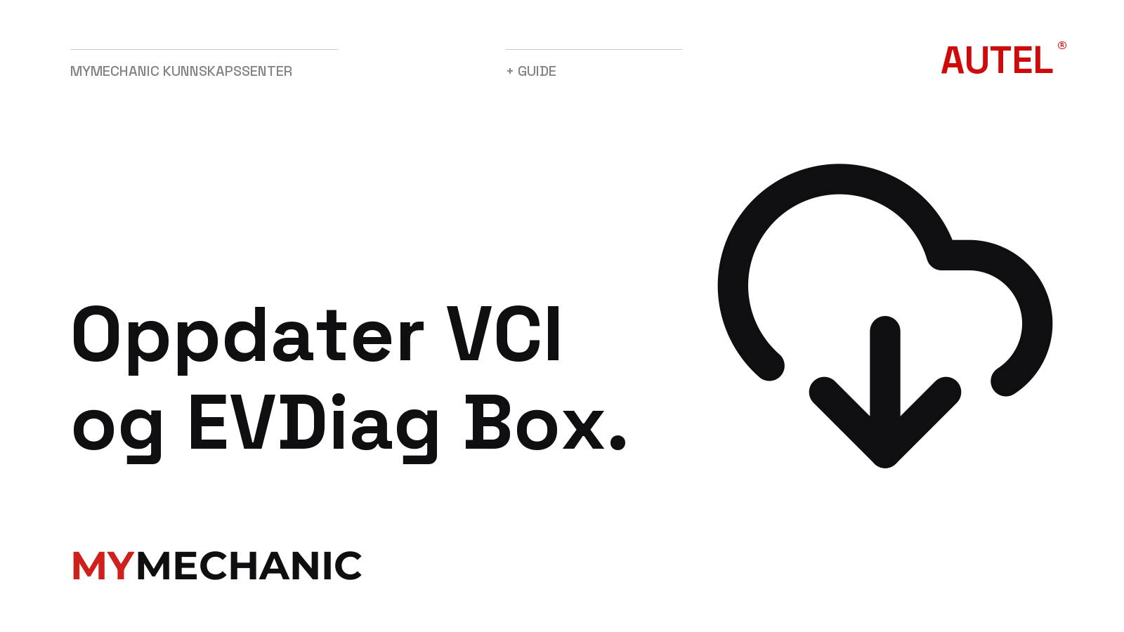 Oppdater VCI og EVDiag Box.