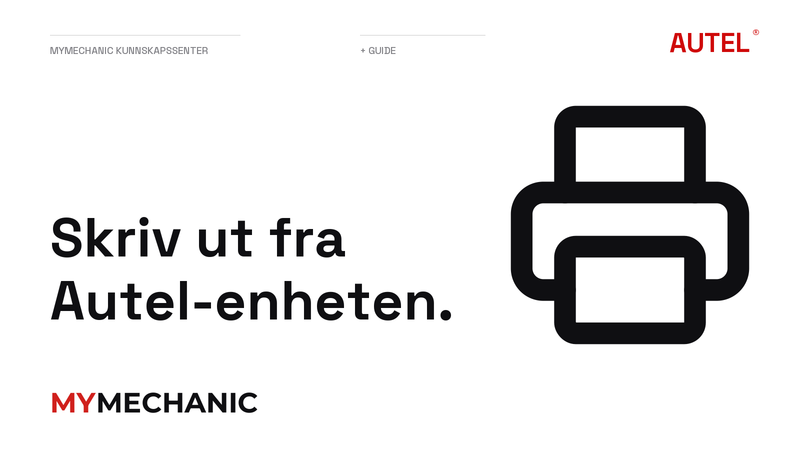 Skriv ut fra Autel-enheten.