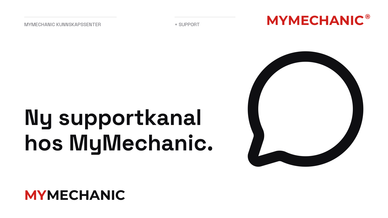 Ny supportkanal hos MyMechanic.