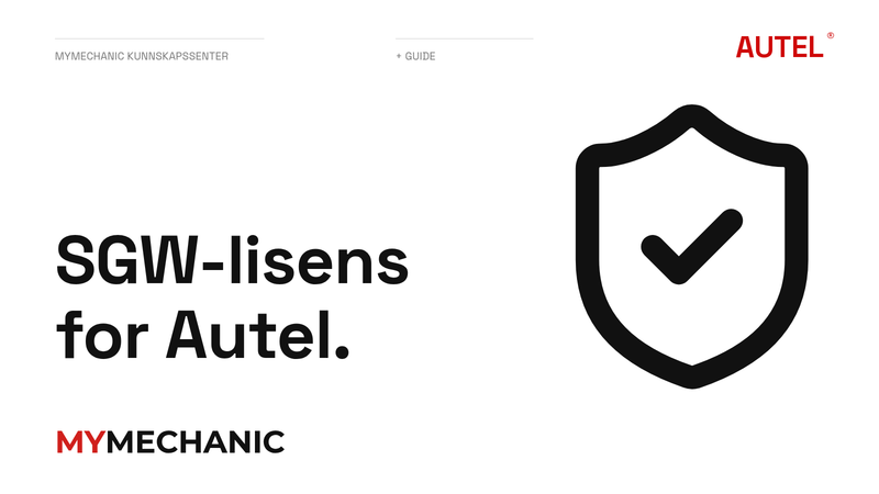 SGW-lisens for Autel – MyMechanic Kunnskapssenter