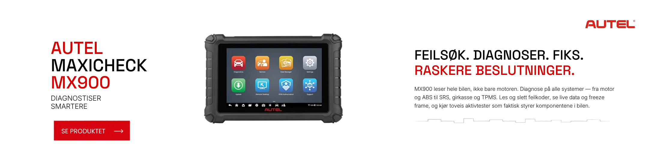 Autel MaxiCheck MX900 kampanjebanner