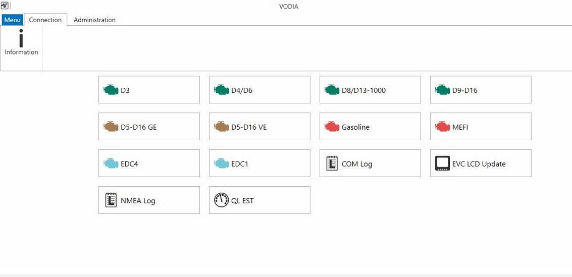 Vodia5 diagnose for Volvo Penta-motorer