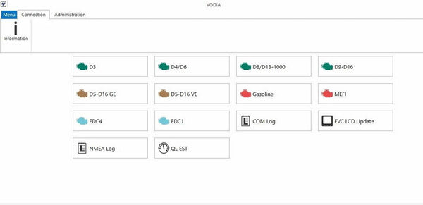 Vodia5 diagnose for Volvo Penta-motorer